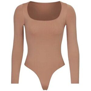 SKIMS "Essential" long sleeve Scoop neck Bodysuit
